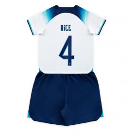 Baby Fußballbekleidung England Declan Rice #4 Heimtrikot WM 2022 Kurzarm (+ kurze hosen)